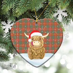 Scottish Bruce Ancient Tartan Christmas Ceramic Ornament - Highland Cows Style - Tartan Plaid Christmas Decor Scottish Plaid Tartan Plaid - ScotsTee - scotstee.com