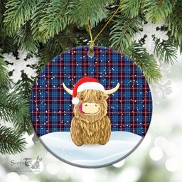 Scottish Greer Tartan Christmas Ceramic Ornament - Highland Cows Style - Tartan Plaid Christmas Decor Scottish Plaid Tartan Plaid - ScotsTee - scotstee.com