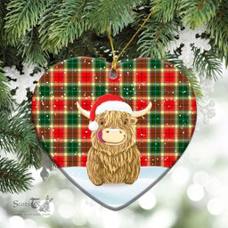 Scottish Gibson Tartan Christmas Ceramic Ornament - Highland Cows Style - Tartan Plaid Christmas Decor Scottish Plaid Tartan Plaid - ScotsTee - scotstee.com