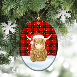 Scottish Kerr Modern Tartan Christmas Ceramic Ornament - Highland Cows Style - Tartan Plaid Christmas Decor Scottish Plaid Tartan Plaid - ScotsTee - scotstee.com