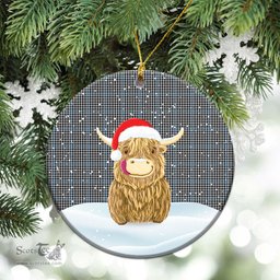 Scottish Gladstone Tartan Christmas Ceramic Ornament - Highland Cows Style - Tartan Plaid Christmas Decor Scottish Plaid Tartan Plaid - ScotsTee - scotstee.com