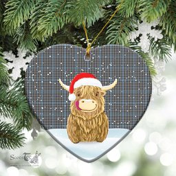 Scottish Gladstone Tartan Christmas Ceramic Ornament - Highland Cows Style - Tartan Plaid Christmas Decor Scottish Plaid Tartan Plaid - ScotsTee - scotstee.com
