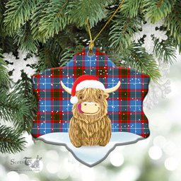 Scottish Congilton Tartan Christmas Ceramic Ornament - Highland Cows Style - Tartan Plaid Christmas Decor Scottish Plaid Tartan Plaid - ScotsTee - scotstee.com