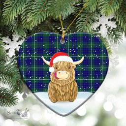 Scottish Hamilton Hunting Modern Tartan Christmas Ceramic Ornament - Highland Cows Style - Tartan Plaid Christmas Decor Scottish Plaid Tartan Plaid - ScotsTee - scotstee.com