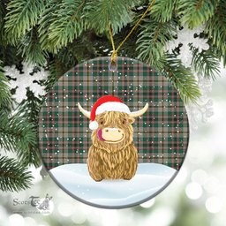 Scottish Craig Ancient Tartan Christmas Ceramic Ornament - Highland Cows Style - Tartan Plaid Christmas Decor Scottish Plaid Tartan Plaid - ScotsTee - scotstee.com