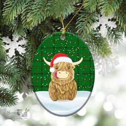 Scottish Don Tartan Christmas Ceramic Ornament - Highland Cows Style - Tartan Plaid Christmas Decor Scottish Plaid Tartan Plaid - ScotsTee - scotstee.com