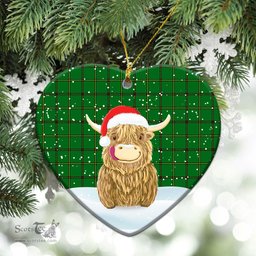 Scottish Don Tartan Christmas Ceramic Ornament - Highland Cows Style - Tartan Plaid Christmas Decor Scottish Plaid Tartan Plaid - ScotsTee - scotstee.com