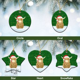 Scottish Don Tartan Christmas Ceramic Ornament - Highland Cows Style - Tartan Plaid Christmas Decor Scottish Plaid Tartan Plaid - ScotsTee - scotstee.com