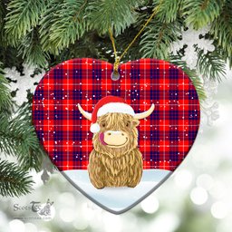 Scottish Hamilton Modern Tartan Christmas Ceramic Ornament - Highland Cows Style - Tartan Plaid Christmas Decor Scottish Plaid Tartan Plaid - ScotsTee - scotstee.com