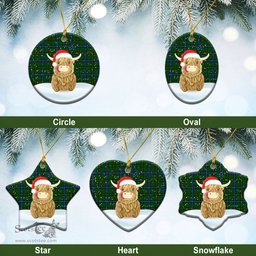 Scottish Henderson Modern Tartan Christmas Ceramic Ornament - Highland Cows Style - Tartan Plaid Christmas Decor Scottish Plaid Tartan Plaid - ScotsTee - scotstee.com