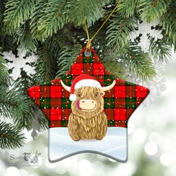 Scottish Dunbar Modern Tartan Christmas Ceramic Ornament - Highland Cows Style - Tartan Plaid Christmas Decor Scottish Plaid Tartan Plaid - ScotsTee - scotstee.com