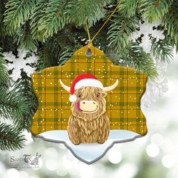 Scottish Houston Tartan Christmas Ceramic Ornament - Highland Cows Style - Tartan Plaid Christmas Decor Scottish Plaid Tartan Plaid - ScotsTee - scotstee.com