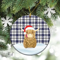 Scottish Hannay Modern Tartan Christmas Ceramic Ornament - Highland Cows Style - Tartan Plaid Christmas Decor Scottish Plaid Tartan Plaid - ScotsTee - scotstee.com