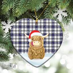 Scottish Hannay Modern Tartan Christmas Ceramic Ornament - Highland Cows Style - Tartan Plaid Christmas Decor Scottish Plaid Tartan Plaid - ScotsTee - scotstee.com