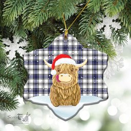 Scottish Hannay Modern Tartan Christmas Ceramic Ornament - Highland Cows Style - Tartan Plaid Christmas Decor Scottish Plaid Tartan Plaid - ScotsTee - scotstee.com