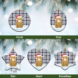 Scottish Hannay Modern Tartan Christmas Ceramic Ornament - Highland Cows Style - Tartan Plaid Christmas Decor Scottish Plaid Tartan Plaid - ScotsTee - scotstee.com