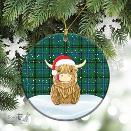 Scottish Henderson Ancient Tartan Christmas Ceramic Ornament - Highland Cows Style - Tartan Plaid Christmas Decor Scottish Plaid Tartan Plaid - ScotsTee - scotstee.com