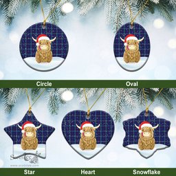 Scottish Kirkaldy Tartan Christmas Ceramic Ornament - Highland Cows Style - Tartan Plaid Christmas Decor Scottish Plaid Tartan Plaid - ScotsTee - scotstee.com