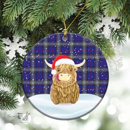 Scottish Kinnaird Tartan Christmas Ceramic Ornament - Highland Cows Style - Tartan Plaid Christmas Decor Scottish Plaid Tartan Plaid - ScotsTee - scotstee.com