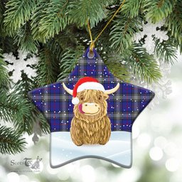 Scottish Kinnaird Tartan Christmas Ceramic Ornament - Highland Cows Style - Tartan Plaid Christmas Decor Scottish Plaid Tartan Plaid - ScotsTee - scotstee.com
