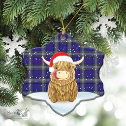 Scottish Kinnaird Tartan Christmas Ceramic Ornament - Highland Cows Style - Tartan Plaid Christmas Decor Scottish Plaid Tartan Plaid - ScotsTee - scotstee.com