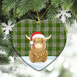 Scottish Cunningham Dress Green Dancers Tartan Christmas Ceramic Ornament - Highland Cows Style - Tartan Plaid Christmas Decor Scottish Plaid Tartan Plaid - ScotsTee - scotstee.com