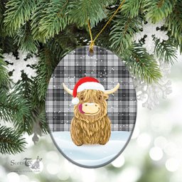 Scottish Glen Tartan Christmas Ceramic Ornament - Highland Cows Style - Tartan Plaid Christmas Decor Scottish Plaid Tartan Plaid - ScotsTee - scotstee.com