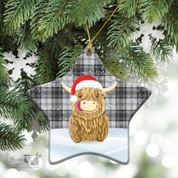 Scottish Glen Tartan Christmas Ceramic Ornament - Highland Cows Style - Tartan Plaid Christmas Decor Scottish Plaid Tartan Plaid - ScotsTee - scotstee.com