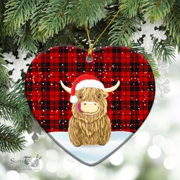 Scottish Hogg Tartan Christmas Ceramic Ornament - Highland Cows Style - Tartan Plaid Christmas Decor Scottish Plaid Tartan Plaid - ScotsTee - scotstee.com