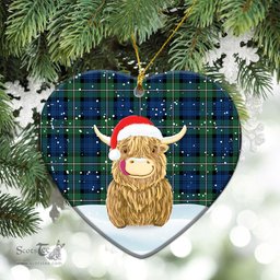 Scottish Forbes Ancient Tartan Christmas Ceramic Ornament - Highland Cows Style - Tartan Plaid Christmas Decor Scottish Plaid Tartan Plaid - ScotsTee - scotstee.com