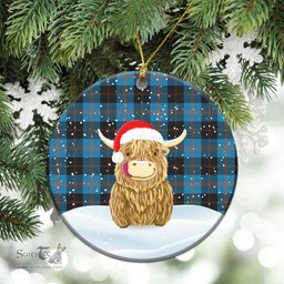 Scottish Garden Tartan Christmas Ceramic Ornament - Highland Cows Style - Tartan Plaid Christmas Decor Scottish Plaid Tartan Plaid - ScotsTee - scotstee.com