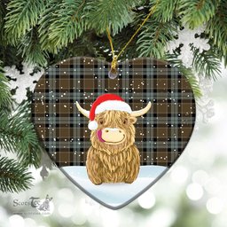 Scottish Graham of Menteith Weathered Tartan Christmas Ceramic Ornament - Highland Cows Style - Tartan Plaid Christmas Decor Scottish Plaid Tartan Plaid - ScotsTee - scotstee.com
