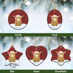 Scottish Cheyne Tartan Christmas Ceramic Ornament - Highland Cows Style - Tartan Plaid Christmas Decor Scottish Plaid Tartan Plaid - ScotsTee - scotstee.com