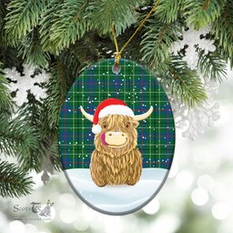 Scottish Duncan Ancient Tartan Christmas Ceramic Ornament - Highland Cows Style - Tartan Plaid Christmas Decor Scottish Plaid Tartan Plaid - ScotsTee - scotstee.com