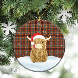 Scottish Innes Ancient Tartan Christmas Ceramic Ornament - Highland Cows Style - Tartan Plaid Christmas Decor Scottish Plaid Tartan Plaid - ScotsTee - scotstee.com