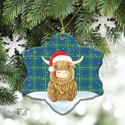 Scottish Hamilton Hunting Ancient Tartan Christmas Ceramic Ornament - Highland Cows Style - Tartan Plaid Christmas Decor Scottish Plaid Tartan Plaid - ScotsTee - scotstee.com