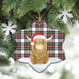 Scottish Dennistoun Tartan Christmas Ceramic Ornament - Highland Cows Style - Tartan Plaid Christmas Decor Scottish Plaid Tartan Plaid - ScotsTee - scotstee.com