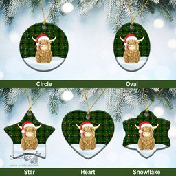 Scottish Kincaid Tartan Christmas Ceramic Ornament - Highland Cows Style - Tartan Plaid Christmas Decor Scottish Plaid Tartan Plaid - ScotsTee - scotstee.com