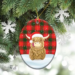 Scottish MacPhee Modern Tartan Christmas Ceramic Ornament - Highland Cows Style - Tartan Plaid Christmas Decor Scottish Plaid Tartan Plaid - ScotsTee - scotstee.com