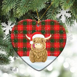 Scottish MacPhee Modern Tartan Christmas Ceramic Ornament - Highland Cows Style - Tartan Plaid Christmas Decor Scottish Plaid Tartan Plaid - ScotsTee - scotstee.com