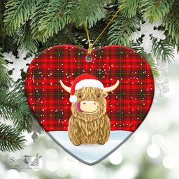 Scottish MacDougall Modern Tartan Christmas Ceramic Ornament - Highland Cows Style - Tartan Plaid Christmas Decor Scottish Plaid Tartan Plaid - ScotsTee - scotstee.com