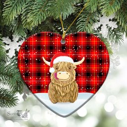 Scottish MacIver Modern Tartan Christmas Ceramic Ornament - Highland Cows Style - Tartan Plaid Christmas Decor Scottish Plaid Tartan Plaid - ScotsTee - scotstee.com