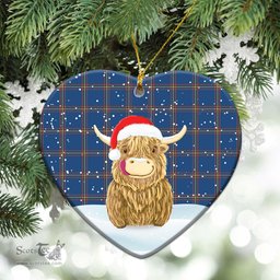 Scottish MacLaine of Loch Buie Hunting Ancient Tartan Christmas Ceramic Ornament - Highland Cows Style - Tartan Plaid Christmas Decor Scottish Plaid Tartan Plaid - ScotsTee - scotstee.com