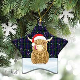 Scottish McLafferty Tartan Christmas Ceramic Ornament - Highland Cows Style - Tartan Plaid Christmas Decor Scottish Plaid Tartan Plaid - ScotsTee - scotstee.com