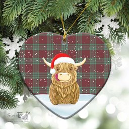 Scottish MacGregor Hunting Ancient Tartan Christmas Ceramic Ornament - Highland Cows Style - Tartan Plaid Christmas Decor Scottish Plaid Tartan Plaid - ScotsTee - scotstee.com