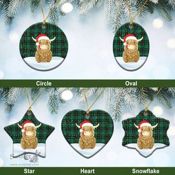 Scottish MacAlpine Ancient Tartan Christmas Ceramic Ornament - Highland Cows Style - Tartan Plaid Christmas Decor Scottish Plaid Tartan Plaid - ScotsTee - scotstee.com
