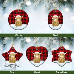 Scottish MacLeod of Raasay Tartan Christmas Ceramic Ornament - Highland Cows Style - Tartan Plaid Christmas Decor Scottish Plaid Tartan Plaid - ScotsTee - scotstee.com