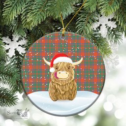 Scottish MacKintosh Ancient Tartan Christmas Ceramic Ornament - Highland Cows Style - Tartan Plaid Christmas Decor Scottish Plaid Tartan Plaid - ScotsTee - scotstee.com