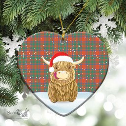 Scottish MacKintosh Ancient Tartan Christmas Ceramic Ornament - Highland Cows Style - Tartan Plaid Christmas Decor Scottish Plaid Tartan Plaid - ScotsTee - scotstee.com