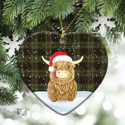 Scottish MacDermotts Tartan Christmas Ceramic Ornament - Highland Cows Style - Tartan Plaid Christmas Decor Scottish Plaid Tartan Plaid - ScotsTee - scotstee.com